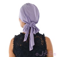 Bamboo Turban Wrap with Tails – Zoe | Lilac Purple