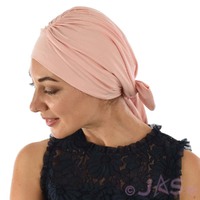 Bamboo Turban Wrap with Tails – Zoe | Pink