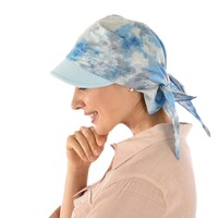 Visored Head Scarf – Lynette | Option 1 Scarf with Light Blue Visor