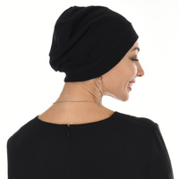 Lace Band with Sash and Black Turban Set | White