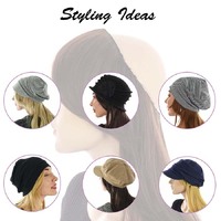 Full Closure Chemo Halo Headband with Hair Mia