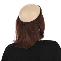 Halo Headband with Bob Hairstyle Hair Extension - Debbie | Auburn Brown