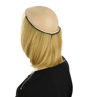 Halo Headband with Bob Hairstyle Hair Extension - Debbie | Blonde