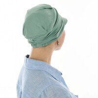 Bamboo Ruched Cadet Cap Sandra | Sage Green
