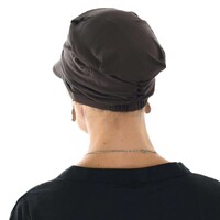 Bamboo Ruched Cadet Cap Sandra | Lead Ash Brown