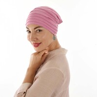 Bamboo Pleated Turban Bianca | Blush Pink