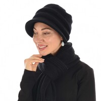 SOFT BRIM BAKERBOY HAT SARAH | Black
