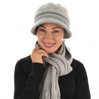 SOFT BRIM BAKERBOY HAT SARAH | Light Grey
