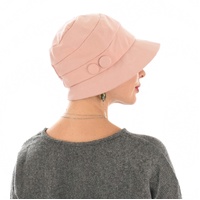 Retro-inspired Cotton Cloche Hat Betty | Pink | Large