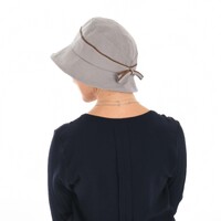 Cloche Sun Hat with Braid Trim - Brooklyn | Light Grey