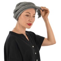Large View Rectangular Jersey Stretchable Scarf for Turban Wrapping