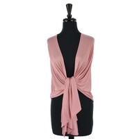 Rectangular Jersey Stretchable Scarf for Turban Wrapping | Antique Pink