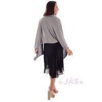 Rectangular Jersey Stretch Scarf Wrap | Lavender Light Grey