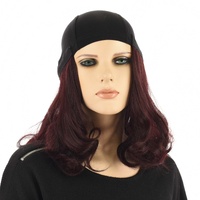 Bamboo Cap with Hair – Faith | Mahogany Burgundy