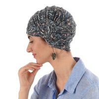 Reversible Pre-tied Head Wrap Turban |#1 Paisley Print Grey & Pink
