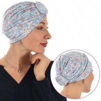 Large View Jersey Leopard Inspired Pre-Knotted Scarf Turban