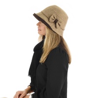 Sophia Winter Cloche Hat | Beige