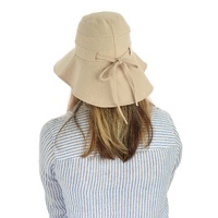 Cotton Wide Brim Sun Hat  - Amy | Beige | XXS/XS