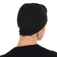 Bamboo Lined Reversible Turban – Lillian | Black