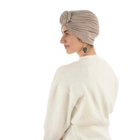 Bamboo Lined Reversible Turban – Lillian | Vanilla Beige Tan