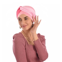 Bamboo Turban & Contrast Loop Band Set | Blush Pink with Light and Dark Pink Band