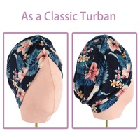 Convertible Scrub Style Turban Cap – Maya | #3 Colourful Tropical Florals