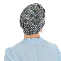 Floral Turban for Women with Hair Loss - Molly | #6 Grey & Pink Paisley | S/M/L