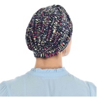 Floral Turban for Women with Hair Loss - Molly | #8 Artistic Dots on Navy | S/M/L