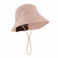 Abby Holiday Visor Sun Hat with Integrated Hair for Hair Loss | Dusty Pink