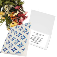 Large View Greeting Card-Shape of Blue Floral Foliage | Pattern 2