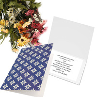 Greeting Card-Shape of Blue Floral Foliage | Pattern 3