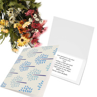 Greeting Card-Shape of Blue Floral Foliage | Pattern 4