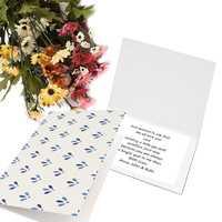Greeting Card-Shape of Blue Floral Foliage | Pattern 5