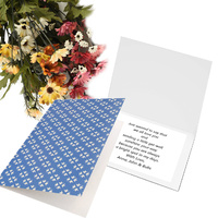 Greeting Card-Shape of Blue Floral Foliage | Pattern 6