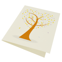 Greeting Card-Love Heart Tree | Orange N Purple