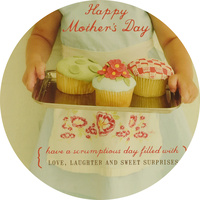 Large View Greeting Card - Happy Mother's Day | Pattern 2