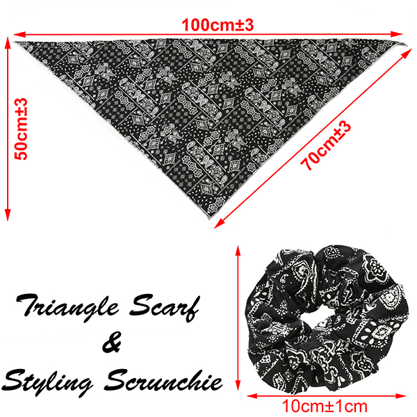 Cotton Triangle Head Scarf Pre-tied Chemo Cancer Patient Headcover  Australia Paisley Print