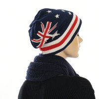 Australia Flag Beanie Hat | Option 3 | No Pom Pom