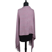 Jessica Rectangular Danmask Shawl Wrap  | Pink - Dusty Pink
