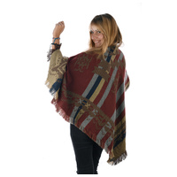 Mexican Poncho Blanket Cape 