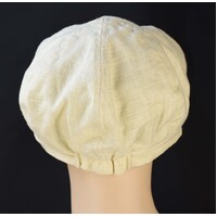 Linen Cabbie Cap with Soft Visor | Cream