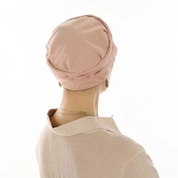 Cotton Ruched Cadet Hat | Pink | Adjustable S/M