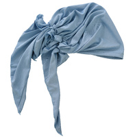 Stretch Chemo Slip-on Durag Head Wrap  | Blue - Light Blue / Baby Blue