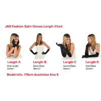 White Debutante Satin Gloves for Wedding and Formal |Slim Fit