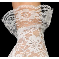 Full Finger Lace Gloves | | Slim Fit | White