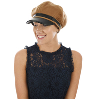 Felt Bakerboy Hat - Ruby  | Camel / Dark Beige / Tan | L