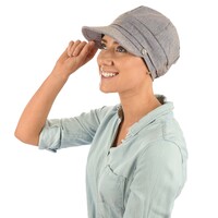 Deep Crown Newsboy Hat | Beige