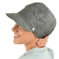 Deep Crown Newsboy Hat | Grey - Medium Grey