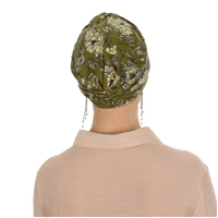 Soft Floral Print Turban | Option 5 | S/M/L | Olive Green