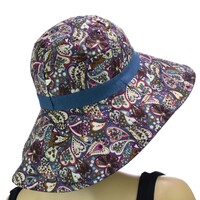 Cotton Reversible Sun Hat | Blue - Denim Blue